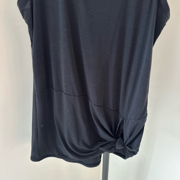 Columbia Black Sleeveless Relaxed Tie Front Tank Top - Picture 3 of 7